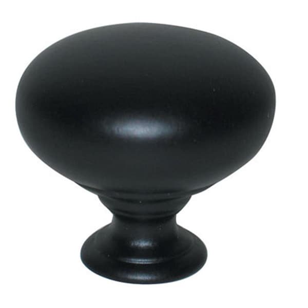 Hd Vogue 1.25 in. Round Cabinet Knob, Matte Black - BWPA1218 MB