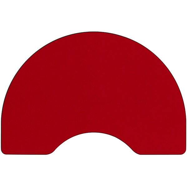 Flash Furniture Kidney Table, Kidney Shp, Red, 48x96", 48" W, 96" L, 30.125" H, Laminate, Red - XU-A4896-KIDNY-RED-T-A-GG