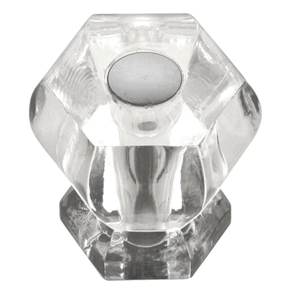 Hd Belwith Knob- 1.18 Crysacrylic Bright Nickel - BWHH74688 CA14