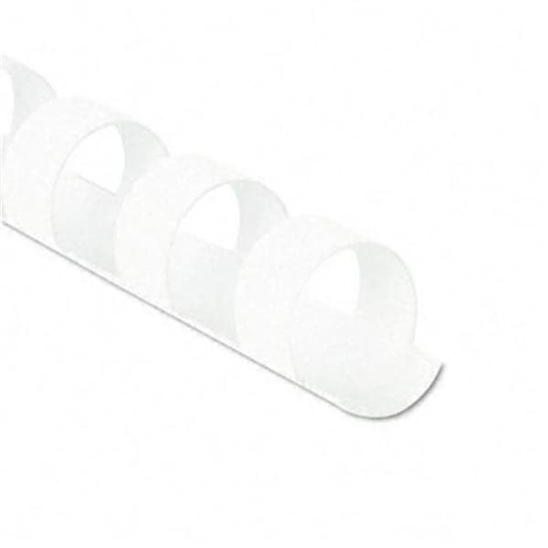 Fellowes Fellowes 52371 Plastic Comb Bindings  3/8   55-Sheet Capacity  White  100 per Pack - 52371