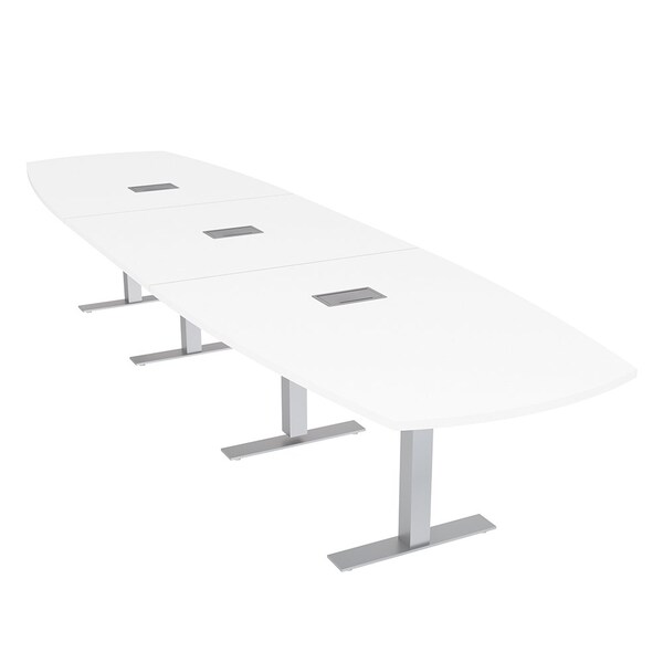 Skutchi Designs 45 in W, 166 in L, 29 in H, Engineered Wood Top, White - HAR-ABOT-46X168-T-ELEC-XD09