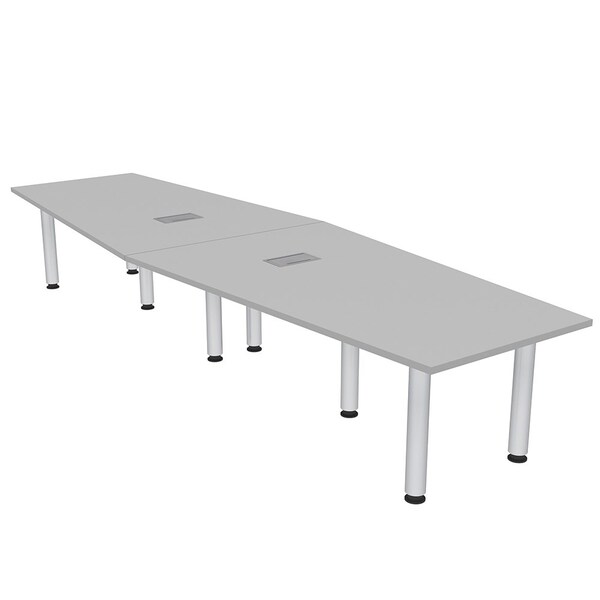 Skutchi Designs 45 in W, 120 in L, 29 in H, Engineered Wood Top, Grey - H-HEXIR46119PT-01-EL