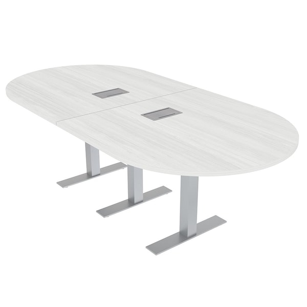 Skutchi Designs 45 in W, 96 in L, 29 in H, Engineered Wood Top, White - HAR-RAC-46X92-T-ELEC-WHCYPRESS