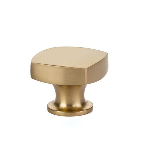 Patioplus 1.5 in. Freestone Cabinet Knob, Satin Brass - PA1621465