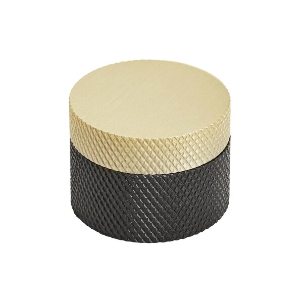 Amerock Transcendent 1-1/4 in 32 mm Diameter Matte Black/Matte Gold Cabinet Knob - BP196732MBMG