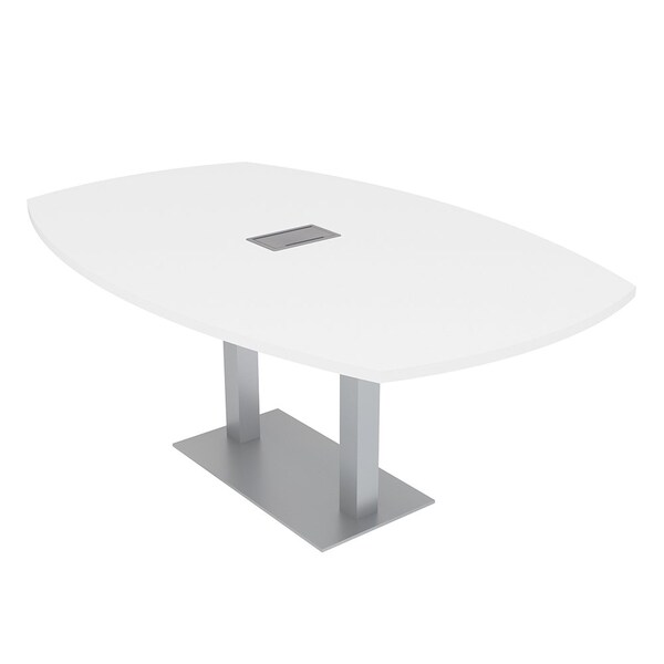 Skutchi Designs 45 in W, 72 in L, 29 in H, Engineered Wood Top, White - HAR-ABOT-46X72-DOU-ELEC-XD09