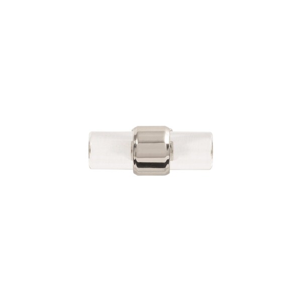 Hickory Hardware Crystal Palace Collection T-Knob 1-3/4 Inch x 11/16 Inch Crysacrylic with Polished Nickel Finish - H079520-CA14