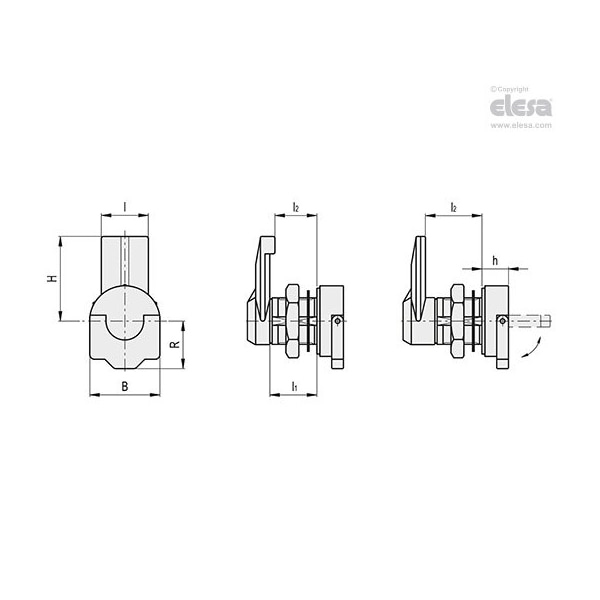 Elesa Lever latches with fold-away knob, CMT.32-24 AE-V0 - CMT.AE-V0