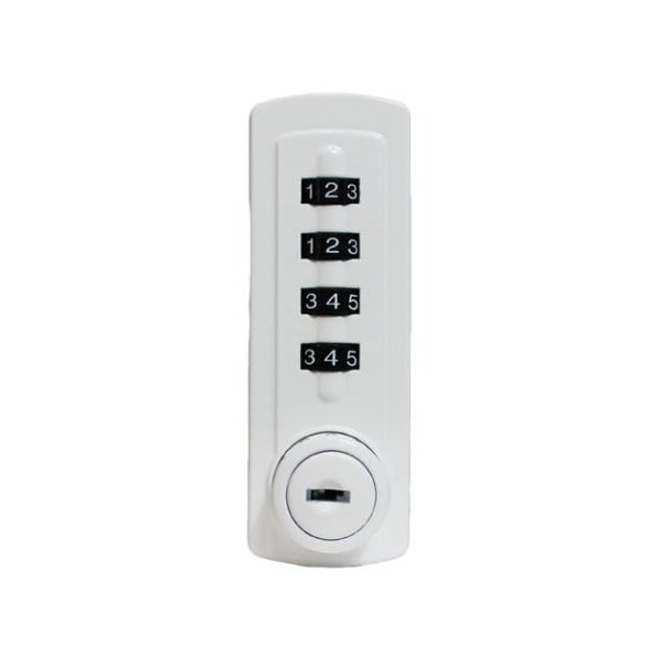 Lockey Gemini Mechanical Combination Cabinet Lock White Right Handed Horizontal - GM270-WR