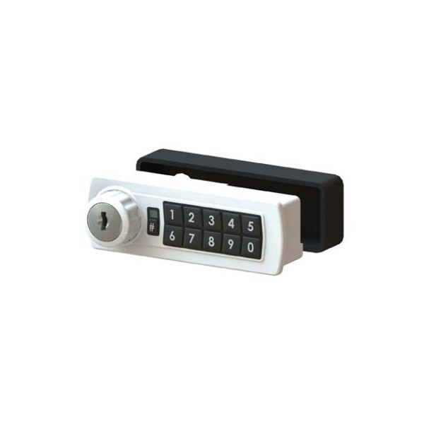 Lockey Gemini Electronic Keypad Combination Cabinet Lock White Left Handed Horizontal - GE370-WL