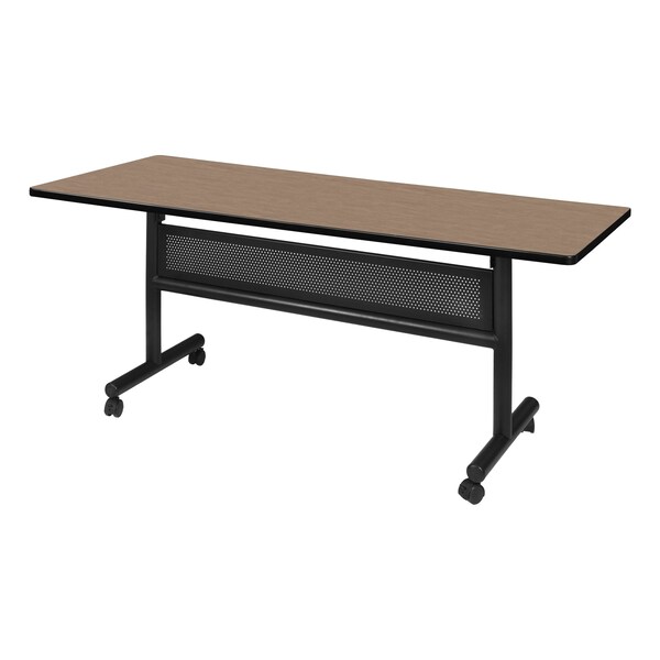 Regency Kobe Flip-Top Training Nesting Table W/ Modesty Panel, 60 in W, 30 in L, Noble Oak - MKFTM6030NO