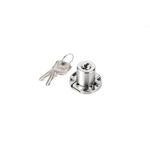 Richelieu 2932 in 23 mm Drawer Lock for max 2932 in 23 mm Panel Thickness  Chrome - 313151140