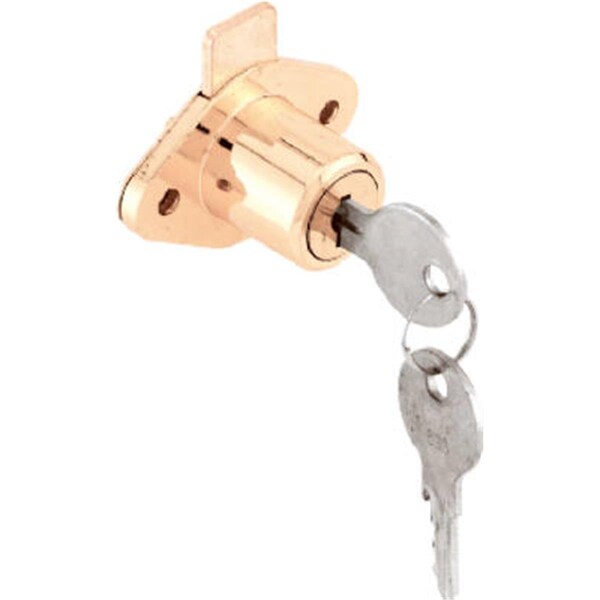 Lawnitator U 9947 0.87 in. Brass Plated Drawer Cabinet Lock - LA601573