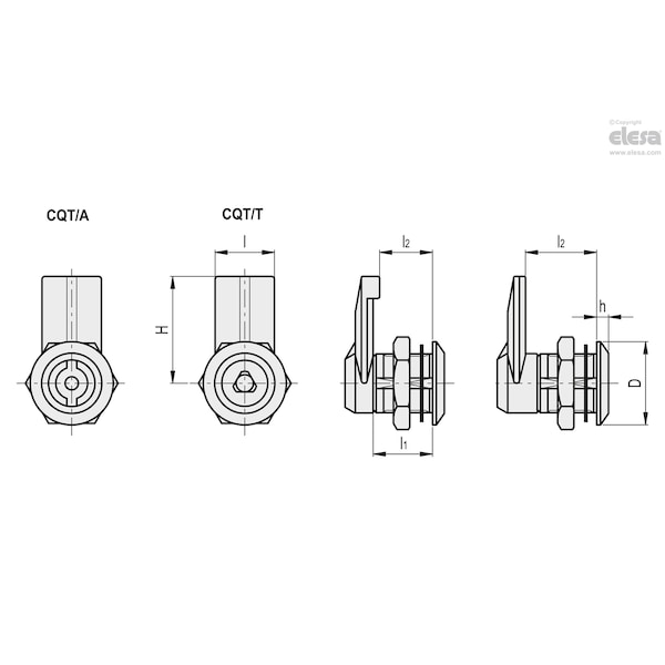 Elesa Lever latches, CQT/A-32-18 AE-V0 - CQT.AE-V0