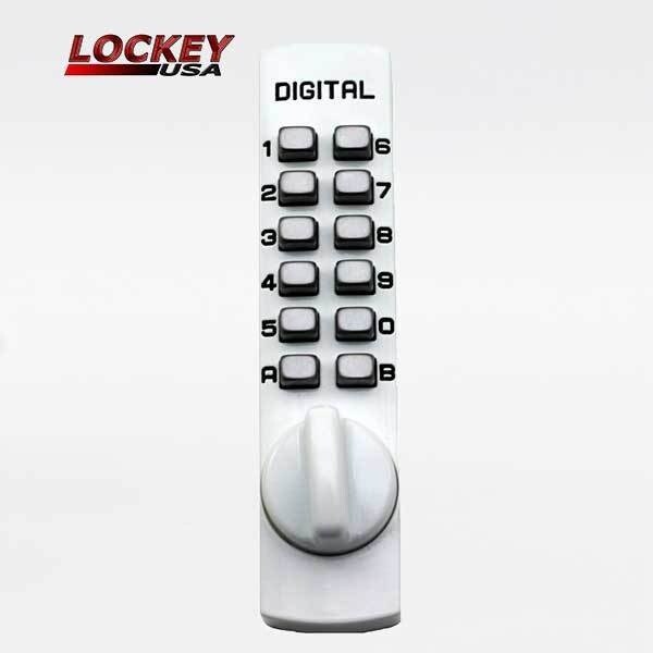 Lockey C-170 Surface Mount Cam Cabinet Lock - White Finish - LK-C170-WH