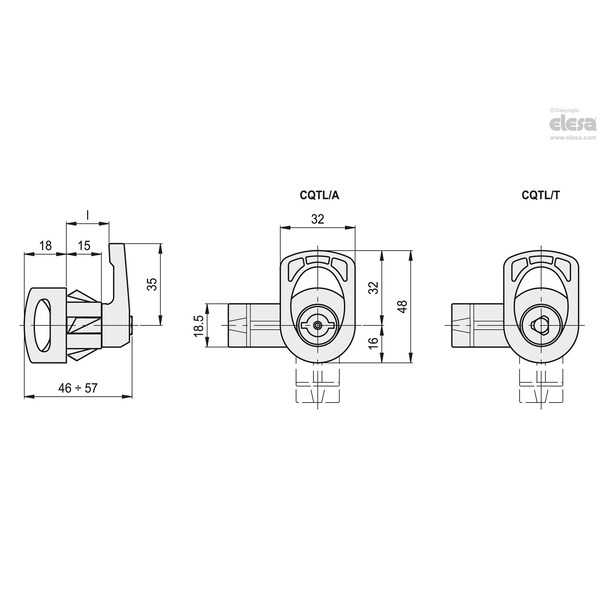 Elesa Lever latches with key, CQTL/A-FM-35-18 - CQTL.FM