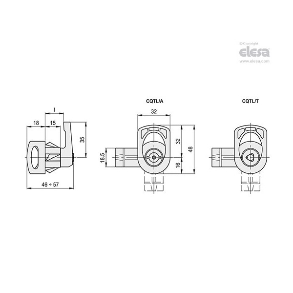 Elesa Lever latches with key, CQTL/A-FM-35-18 - CQTL.FM