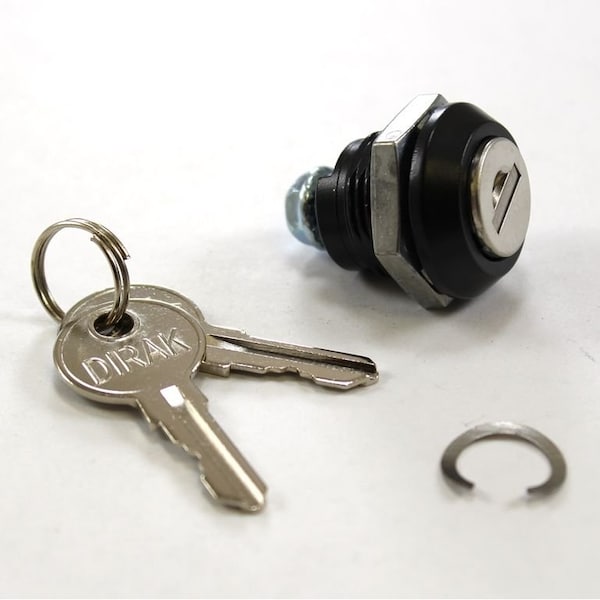Dirak Lock Cyl No Cam Blk Keyed 1333 - R022-0200 BLK 1333