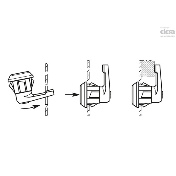 Elesa Lever latches with key, CQT/A-FM-35-20-AE-V0 - CQT.FM-AE-V0