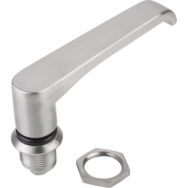 Kipp Quarter-Turn Lock, H=18, Stainless Steel - K1110.1186