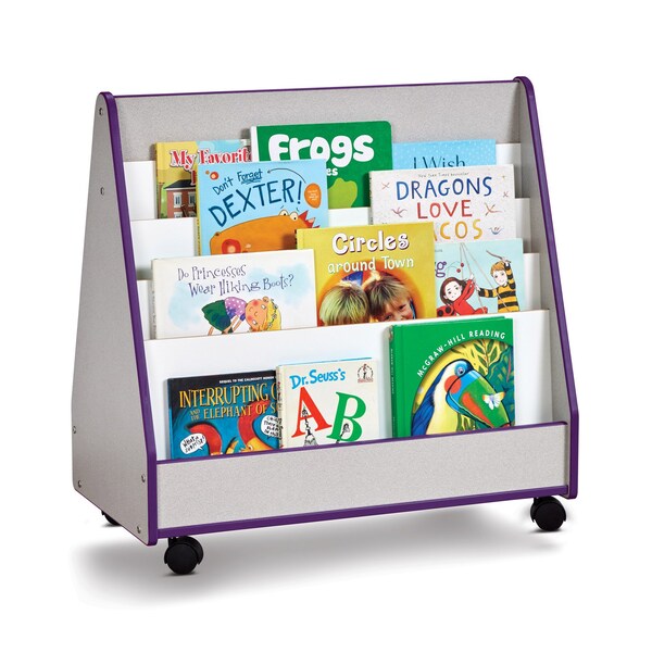 Jonti-Craft Rainbow Accents Double Sided Pick-a-Book Stand, Mobile, Purple - 3507JCWW004