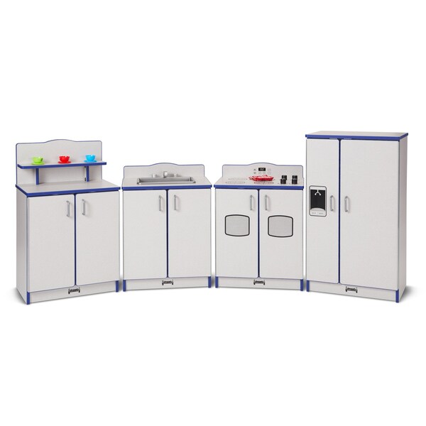 Jonti-Craft Rainbow Accents Culinary Creations Kitchen 4 Piece Set, Blue - 2411JCWW003