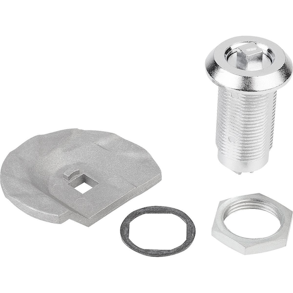 Kipp Quarter-Turn Lock W. Stepped Cam, Zinc - K0527.17501