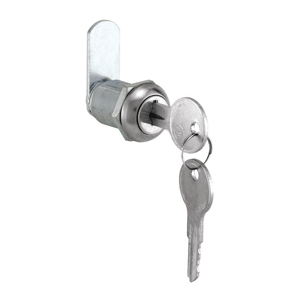 Prime-Line Prime-Line Chrome Gray Steel Cabinet/Drawer Lock - U9943