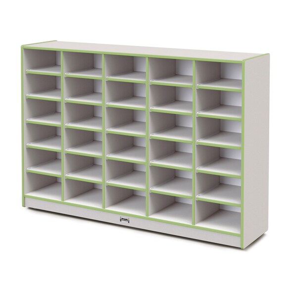 Jonti-Craft Rainbow Accents 30 Tub Mobile Storage, without Tubs, Key Lime Green - 4030JCWW130