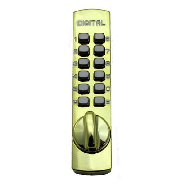 Lockey Lockey C-170-BB Mechanical Keyless Cabinet Surface Mount Cam Lock - Bright Brass - C-170-BB
