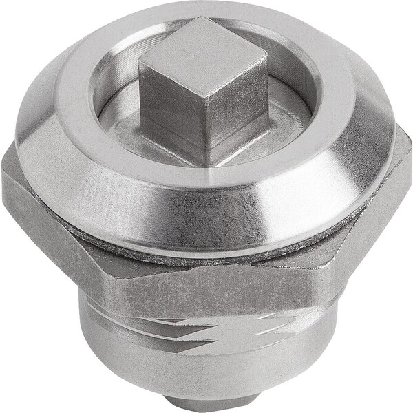 Kipp Quarter-Turn Lock Small Version, D=28, H=18, Stainless Steel 1.4401, Comp:Stainless Steel - K1351.1718