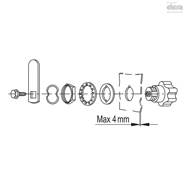 Elesa Lever latches, VC.308/40-US - VC.308 - VC.309