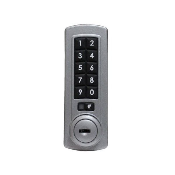 Lockey Gemini Electronic Keypad Combination Cabinet Lock Silver Right Handed Horizontal - GE370-SR