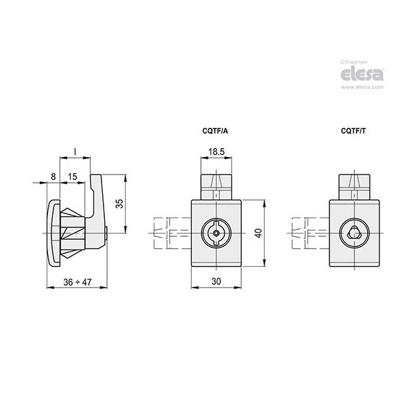 Elesa Lever latches with key, CQTF/A-FM-35-22-AE-V0 - CQTF.FM-AE-V0