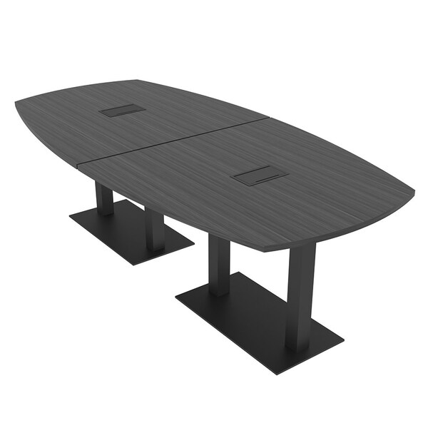 Skutchi Designs Arc Boat 45 in W, 96 in L, Grey - HAR-ABOT-48X96-DOU.BK-WA7949-EBLK