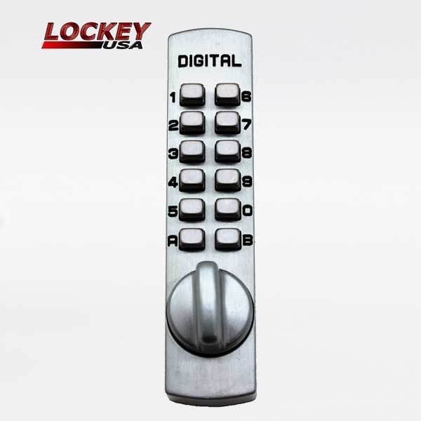 Lockey C-170 Surface Mount Cam Cabinet Lock - Satin Chrome finish. - LK-C170-SC