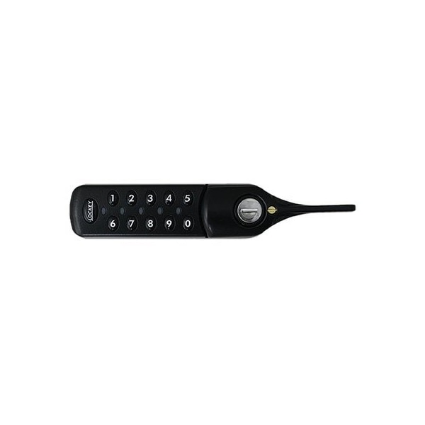 Lockey Digital Electronic Cabinet Lock W/ ADA Lever Handle Standard Black Left - EC782-BL