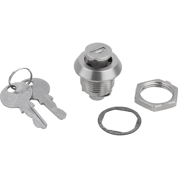 Kipp Quarter-Turn Lock Lockable, H=18, Stainless Steel 1.4401, Comp:Stainless Steel - K1355.18