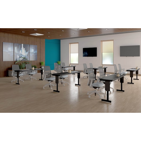Correll Rectangle Panel Leg Folding Seminar Training Table, 18" W, 60" L, 29" H, High Pressure Laminate Top - SP1872PX-15