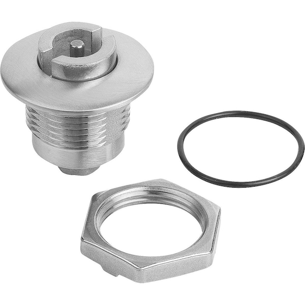Kipp Quarter-Turn Lock Small Version, D=32, H=18, Stainless Steel 1.4404, Comp:Stainless Steel - K1339.4318