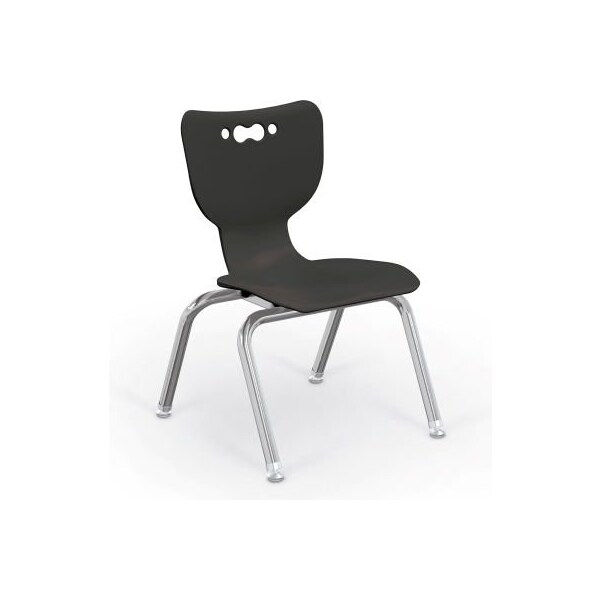 Mooreco Balt Hierarchy 12 Plastic Classroom Chair - Set of 5 - Black - 53312-5-BLACK