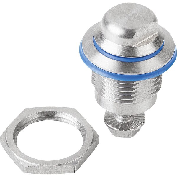 Kipp Quarter-Turn Lock For Hyg. Area, H=18, Stainless Steel 1.4305, Comp:Stainless Steel - K1111.60186