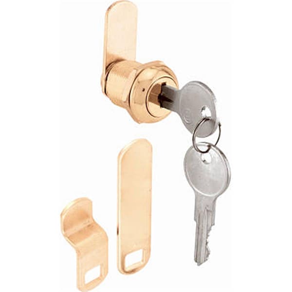 Lawnitator U 9942 0.62 in. Brass Drawer-Cabinet Lock, Stainless Steel Face - LA601572