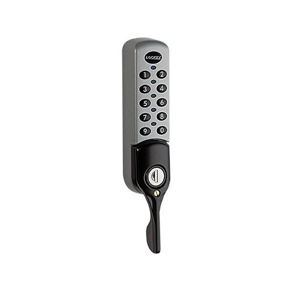 Lockey Digital Electronic Cabinet Lock W/ ADA Lever Handle Standard Silver Vertical - EC782-SV