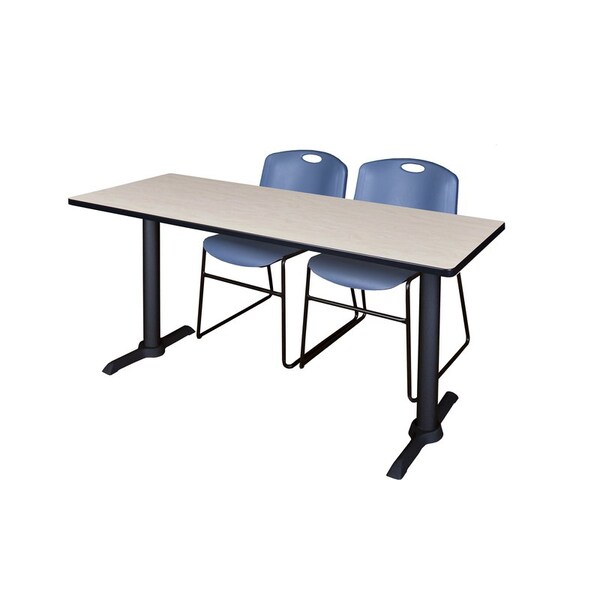 Cain Rectangle Tables > Training Tables > Cain Training Table & Chair Sets, 72 W, 24 L, 29 H, Maple - MTRCT7224PL44BE