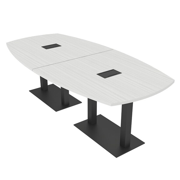 Skutchi Designs Arc Boat 45 in W, 96 in L, White - HAR-ABOT-48X96-DOU.BK-WA7976-EBLK