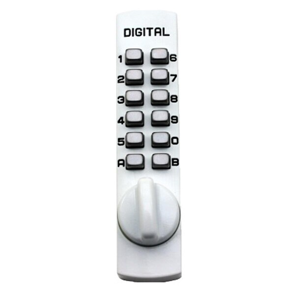 Keen C-170-WH Mechanical Keyless Cabinet Surface Mount Cam Lock - White - KE3567118