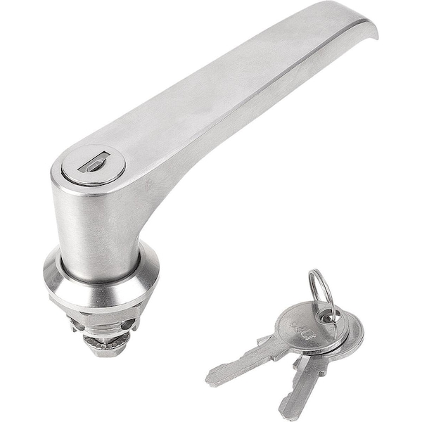 Kipp Quarter-Turn Lock, Single-Key System, H=18, Stainless Steel 1.4401 - K1359.218