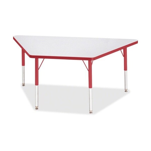 Jonti-Craft TABLE, TRAPEZOID, 30X60, GY/RD - JNT6443JCE008