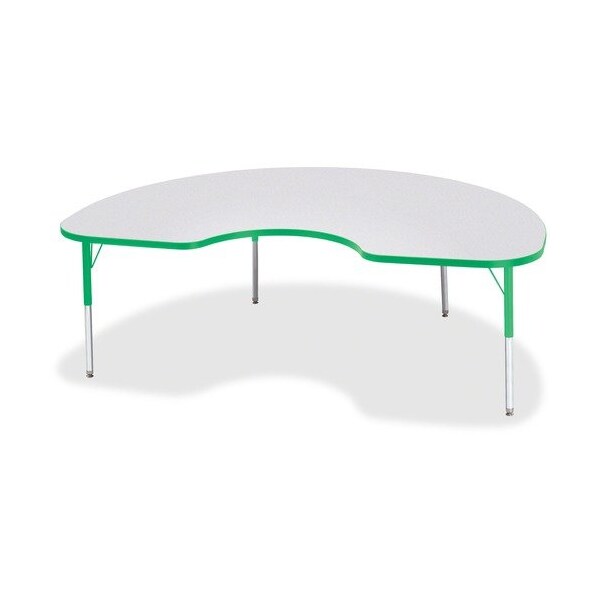 Jonti-Craft TABLE, KIDNEY, 48X72, GY/GN - JNT6423JCE119